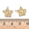 Christmas Brass Micro Pave Clear Cubic Zirconia Pendants KK-A280-03A-G-3
