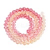 Gradient Color Baking Paint Glass Bead Strands DGLA-A039-T2mm-A02-2
