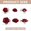 80Pcs 2 Styles Carved Cinnabar Beads CARL-HS0001-01-2