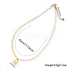 304 Stainless Steel Saint Benedict Medal Pendant Glass and Brass Beaded Short Necklaces for Women Daily Wear AB8901-4