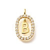 Brass Micro Pave Cubic Zirconia Pendants ZIRC-P123-01G-B01-1