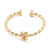 Brass Twist Knot Open Cuff Rings RJEW-K254-03G-2