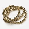 Electroplate Transparent Glass Beads Strands EGLA-A034-T6mm-O13-2