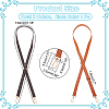2Pcs 2 Colors PU Imitation Leather Adjustable Bag Straps DIY-WR0003-13B-2