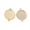 Flat Round Brass Connector Cabochon Settings KK-K414-13B-G-1
