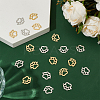 20Pcs 2 Colors 304 Stainless Steel Hollow Connector Charms STAS-HY0001-58-4