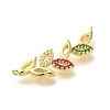 Rack Plating Brass with Cubic Zirconia Pendants KK-Z086-47-2