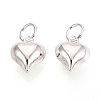 925 Sterling Silver Heart Charms STER-T008-32S-03-3