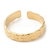 304 Stainless Steel Textured Open Cuff Ring RJEW-K248-08G-1