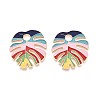 Rack Plating Alloy Enamel Pendants ENAM-T015-012E-NR-1