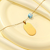 Blank Rectangle Stainless Steel Pendant Necklaces with Cable Chains TO0887-1-4