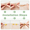 11 Sets 11 Colors Camellia Flower Alloy Enamel Adjustable Jean Button Pins DIY-FG0004-93-4