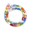 Electroplate Transparent Gradient Color Glass Beads Strands GLAA-F131-02-1