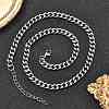 304 Stainless Steel Cuban Link Chain Necklaces for Women Men NJEW-G161-02P-2