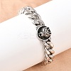 Stainless Steel Link Bracelets BJEW-D379-11ASP-5