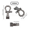 14 Sets Adjustable Alloy Screw Pin Shackle FIND-GA0004-98-2