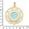 Rack Plating Alloy with Resin Big Pendants PALLOY-T090-34G-3