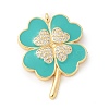 Brass Micro Pave Cubic Zirconia Pendants KK-U053-25G-02-1