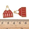 304 Stainless Steel Enamel Pendants STAS-L300-012G-31-3