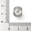 Brass Clear Cubic Zirconia European Beads LS-FIND-M049-01AS-06-3