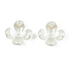 4-Petal ABS Plastic Imitation Pearl Bead Caps LS-X-OACR-S020-31-4