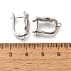 Rack Plating Brass Hoop Earring Findings EJEW-H143-06P-3