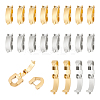 40Pcs 2 Colors 304 Stainless Steel Fold Over Clasps STAS-UN0056-16-1