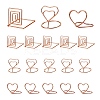 18Pcs 3 Style Carbon Steel Place Card Holders AJEW-SZ0001-80RG-1