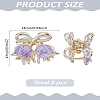 2Pcs Zinc Alloy Claw Hair Clips OHAR-LP0002-13C-2