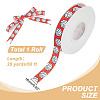 20 Yards Sport Ball Printed Polyester Volleyball Grosgrain Ribbon OCOR-WH0085-75A-02-2