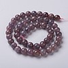 Natural Gemstone Ruby Round Beads Strands G-O017-8mm-06-4