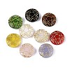 Flat Round with Star Glass Beads GLAA-T025-46M-1