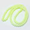 Baking Paint Imitation Jade Glass Round Bead Strands DGLA-Q021-4mm-21-3