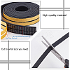 4 Rolls 2 Styles EPDM Rubber Self-adhesive Foam Seal FIND-GA0001-97-4