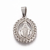 Religion Theme 304 Stainless Steel Pendants STAS-I131-18B-P-1