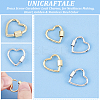 4Pcs 2 Colors Brass Screw Carabiner Lock Charms KK-UN0001-99-5