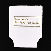 Folding Word Pattern Paper Jewlery Display Cards for Necklaces CDIS-T004-17-3
