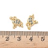 Brass Micro Pave Cubic Zirconia Charms KK-C099-01G-G-3