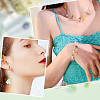 60Pcs 10 Color Glass Flower Pendants PALLOY-AB00190-5