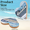 Wooden Heart Shaped Blessed Sign Ornaments AJEW-WH20019-83A-2