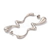 Teardrop 304 Stainless Steel Stud Earrings for Women EJEW-K278-23P-2