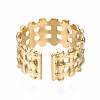 304 Stainless Steel Bar Wrap Open Cuff Ring RJEW-T023-01G-2