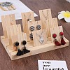 3-Slot Wooden Earring Display Card Stands EDIS-R027-01A-03-1