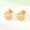 304 Stainless Steel Flower Link Chain Necklaces & Stud Earrings SJEW-Z005-01G-2