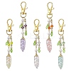 Leaf Resin Pendant Decoration HJEW-JM02022-1