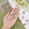 40Pcs 4 Colors Rack Plating Alloy Epoxy Resin Pendants FIND-FH0004-57-3