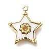 Ion Plating(IP) 304 Stainless Steel Pave Shell Pendants STAS-K263-71G-1