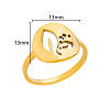 Personality Special-Interest 304 Stainless Steel Finger Rings for Women FS-WG32BFC-01-3