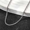 1.2MM 304 Stainless Steel Wheat Chain Necklaces for Men STAS-V011-03A-P-2