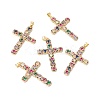 Rack Plating Brass Micro Pave Colorful Cubic Zirconia Pendants ZIRC-C040-27G-4